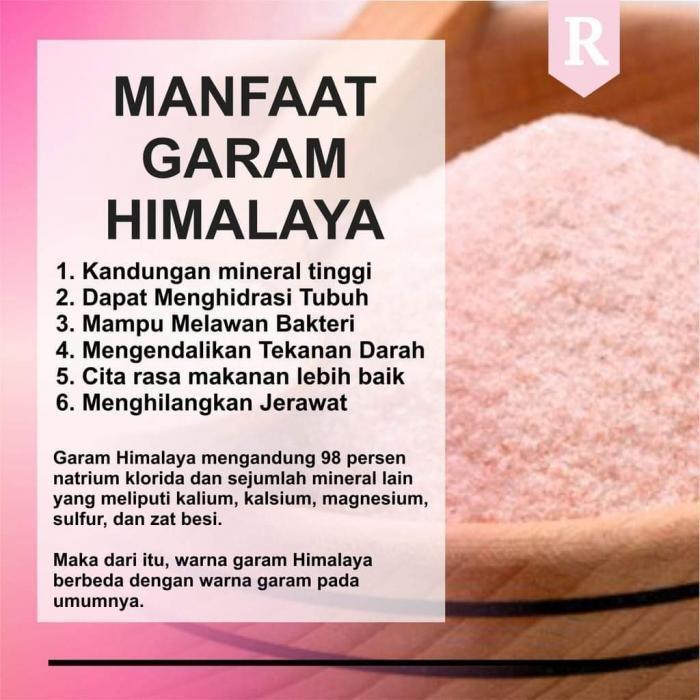 

Garam himalaya natural pink salt organik BPOM Sehatama 200 gr