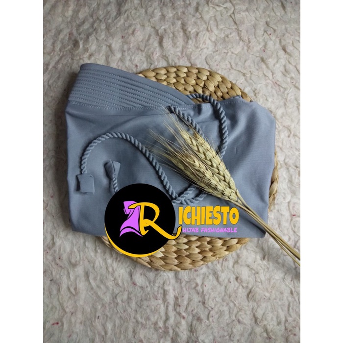 Yuksist- hijab bergo pet DAILY tali kepang khimar jersey