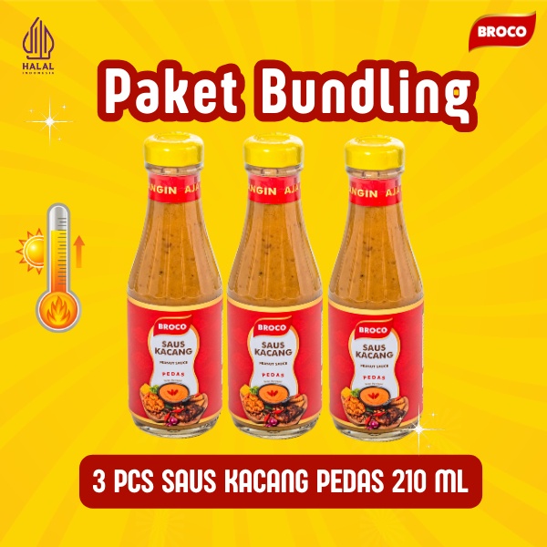 

Paket Bundling 3 pcs Saus Kacang Broco rasa Pedas