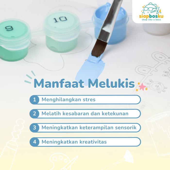 

Paint By Number 40X50 Cm Kanvas Painting With Frame Cat Kuas - Aesthetic Landscape Terlaris