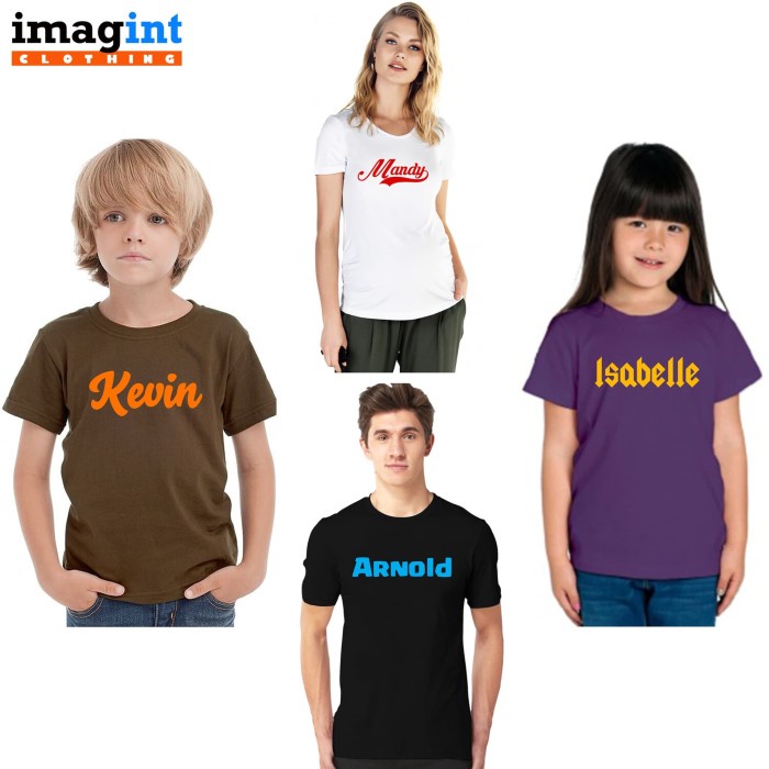 BAJU KAOS SABLON NAMA SENDIRI