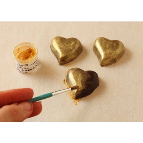 

Ready" Ru Metallic Gold Lustre Dust Emas Edible Coklat Dekorasi Cake Kue 1G