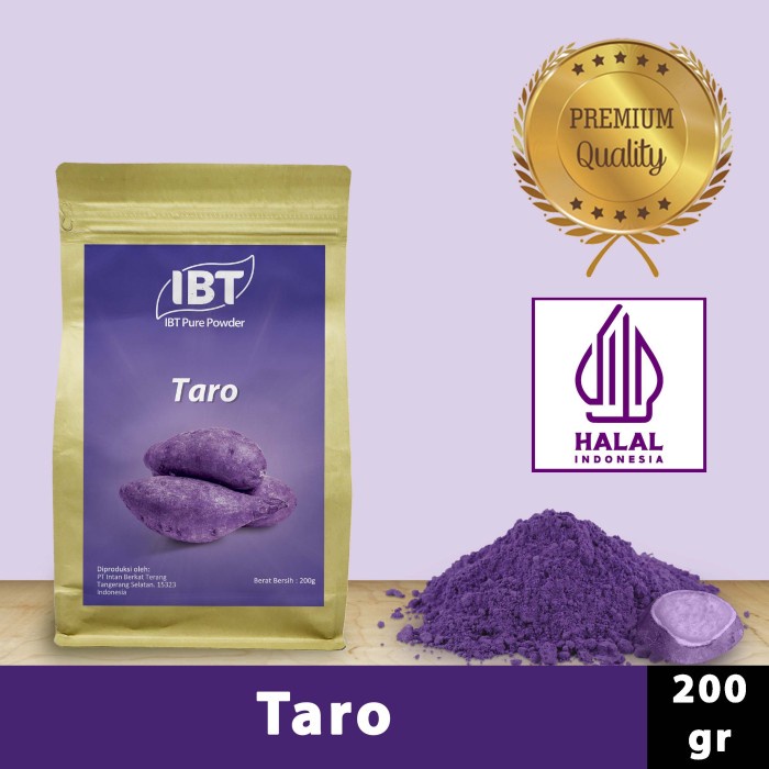 

Ready" Pure Taro Powder. Impor Taiwan Bubuk Murni Kualitas Bagus 200 Gr