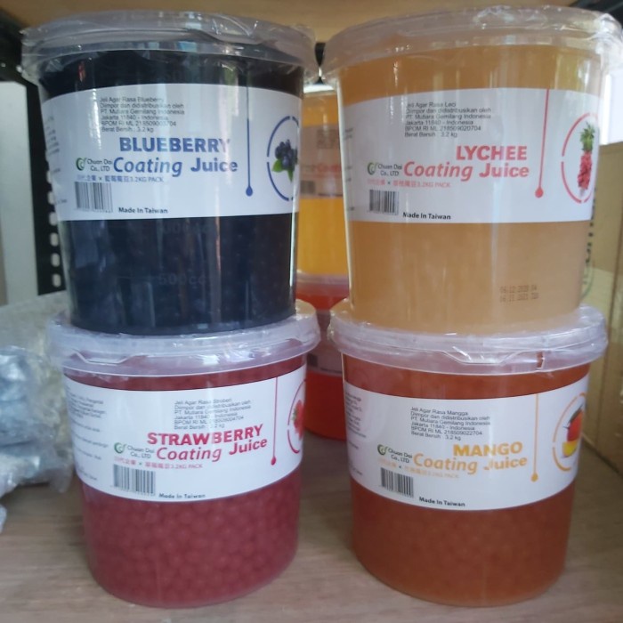 

Ready" Popping Boba Poping Boba Coating Juice 3.2Kg
