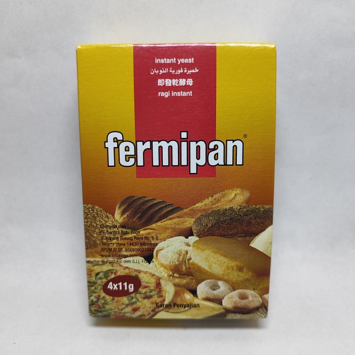 

Ready" Gist Ragi Instant Fermipan Box ( Isi 4 X 11 Gr )