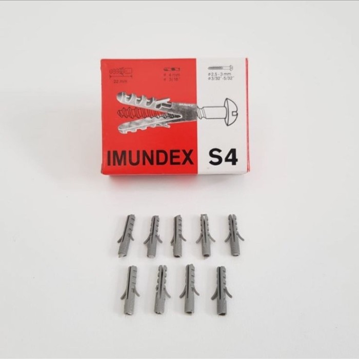 Fisher Merk IMUNDEX S4 Isi 100pcs - Fisher Lubang Dinding 4mm