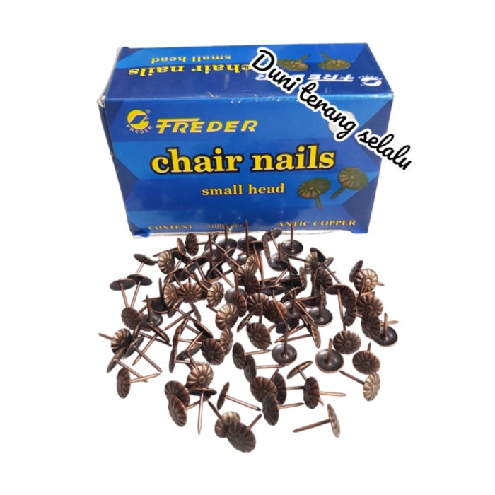 Paku Pines FREDER 5/8 Putih Tembaga Kuning - Paku Model Payung GOOD