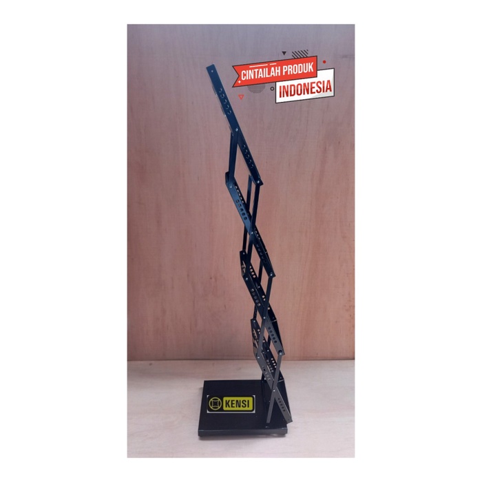 

BARANG TERLARIS Rak Brosur Lipat 4 susun Hitam Kensi