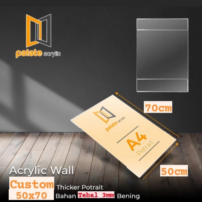 

BARANG TERLARIS ACRYLIC WALL CUSTOM UKURAN / THICKER / AKRILIK DINDING BROSUR