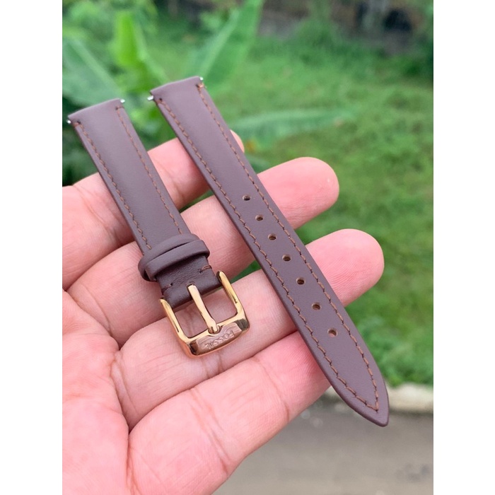 Terbaru Strap Tali Jam Tangan Kulit Fossil Coklat 14Mm Quikreales Terlaris