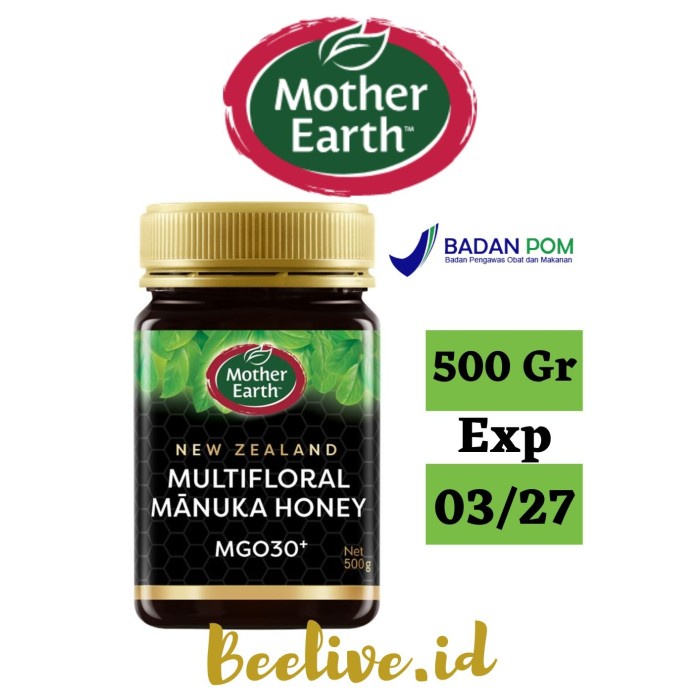 

BARANG TERLARIS Madu Mother Earth Manuka Honey MGO 30+ 500gr