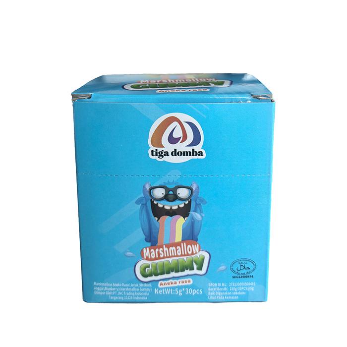 

Halal4 box @120 Pcs-Marshmallow Gummy-Aneka Rasa Buah: Stroberi,Jeruk,Buleberry,AnggurCamilan