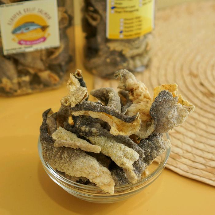 

SALE !!! KERUPUK KERIPIK KULIT IKAN SALMON RASA RUMPUT LAUT KEMASAN TOPLES 175GR FISH SKIN CHIPS
