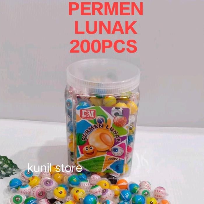 

[PAKET RESELLER 1 DOS/12 TOPLES] Permen Jelly Lunak Mini Mix rasa buah isi 120pcs & 200pcs/toples