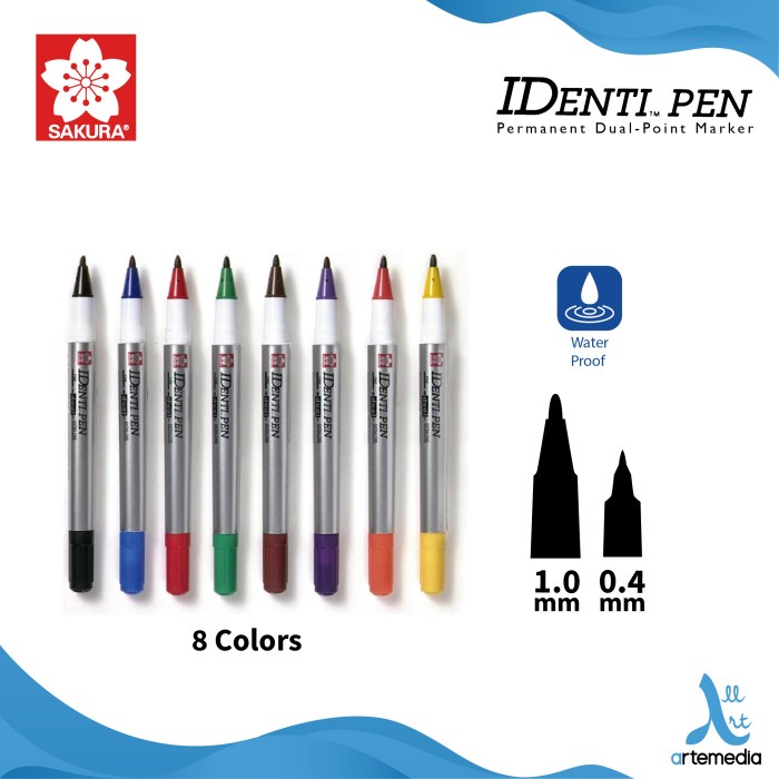 

Ready Spidol Permanen Sakura Identi Pen Dual Point Permanent Marker