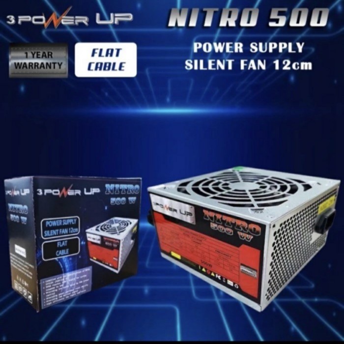 power up 500w, psu 500watt, power supply komputer 500w standard
