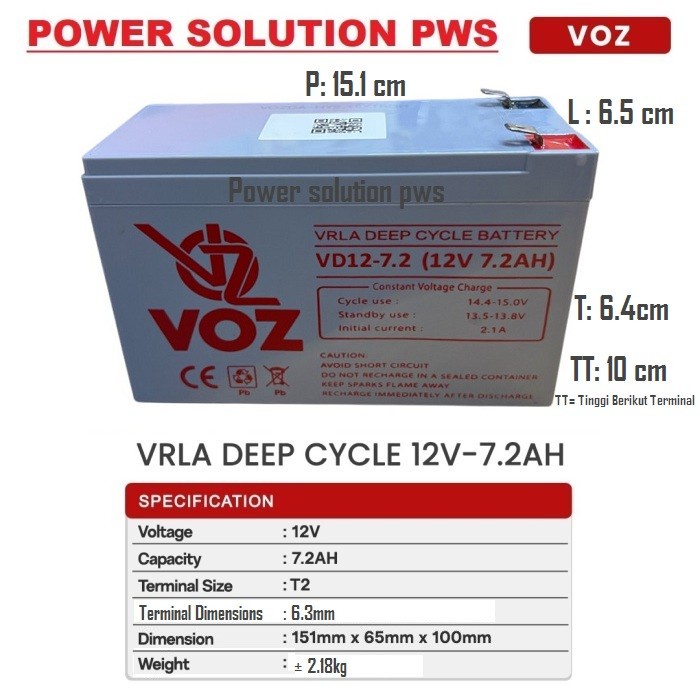 AKI KERING VOZ 12V7AH AKI UPS 12V 7AH