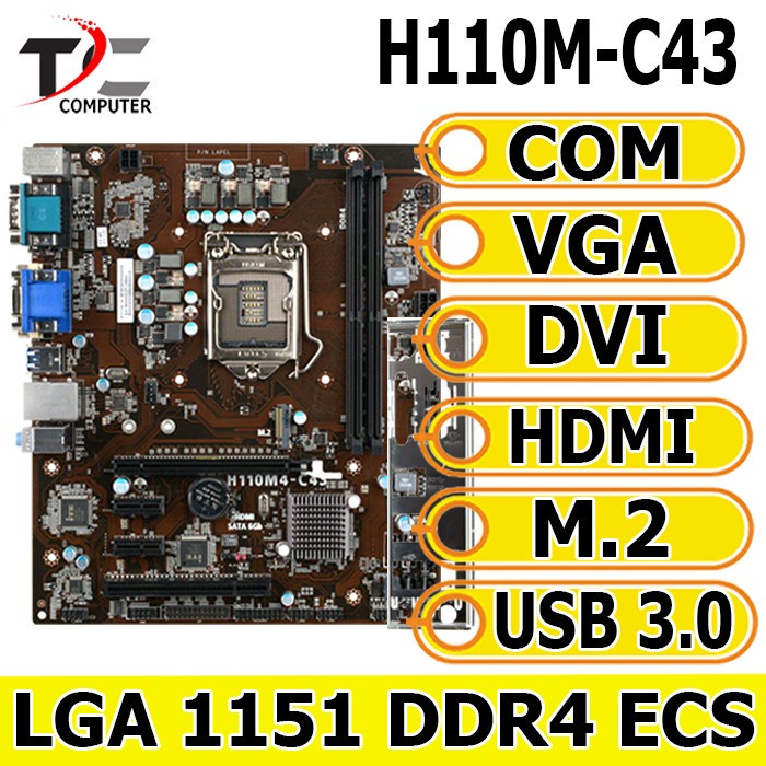 Mainboard / mobo H110 Socket 1151 DDR4 - ASROCK DVS H110M