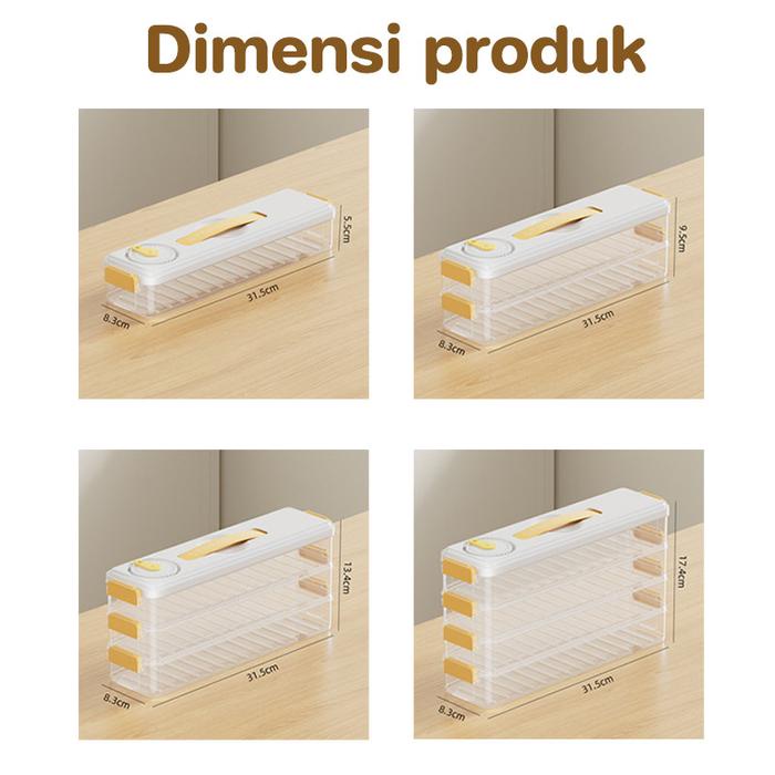 Dumpling Kotak Plastik / Kotak Penyimpanan Segar/ Wadah Penyimpanan serbaguna kotak / Dapat Kulkas /