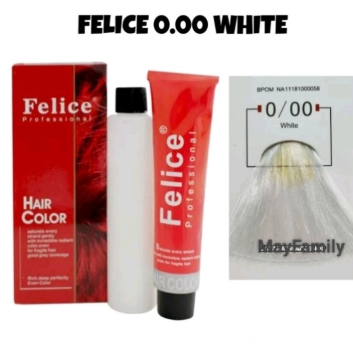 felice hair color 0.00 white putih uban