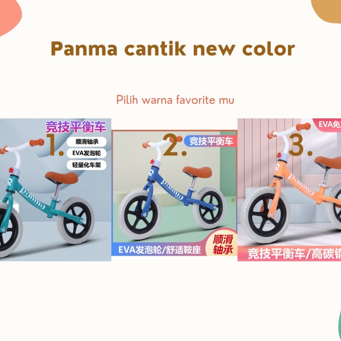 BALANCE BIKE PANMA 2021 NEW COLOR