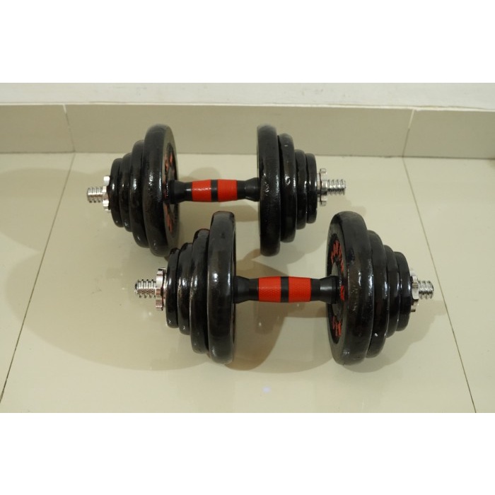 Set Dumbell Barbel Besi 40kg