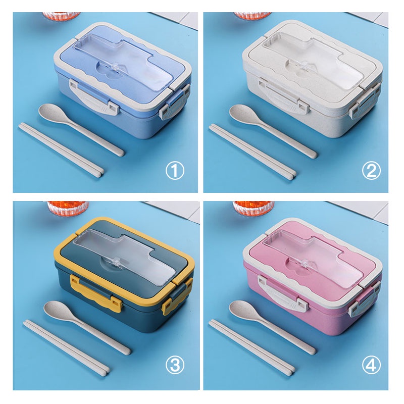 DISKON VOOVA LUNCH BOX DAN LUNCH BAG TAS BEKAL KOTAK BEKAL MAKAN SIANG BAHAN JERAMI PEGANGAN