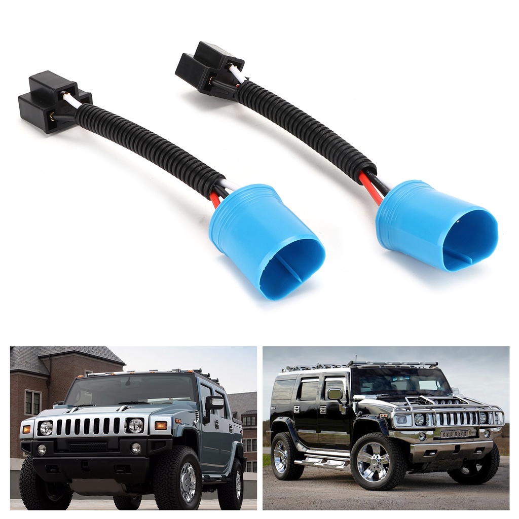 2pcs 9007 Male to H4 9003 Female Wire Harness Connector Adapter Replacement H2 Headlight 12V‑24V Hea