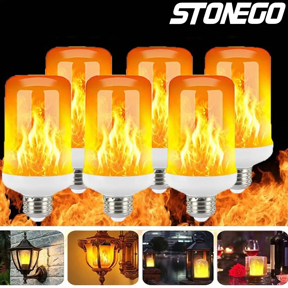 LED Flame Light Torch Light Simulation Flame Light Bulb Bar Decoration Christmas Atmosphere Light Bl