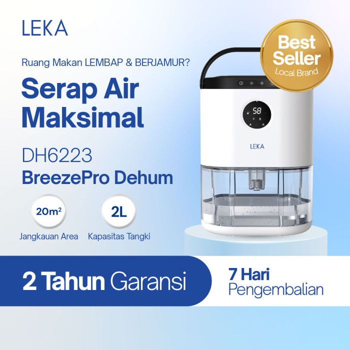 Leka Dh6223 Breeze Dehumidifier - Serap Air Penyerap Kelembaban