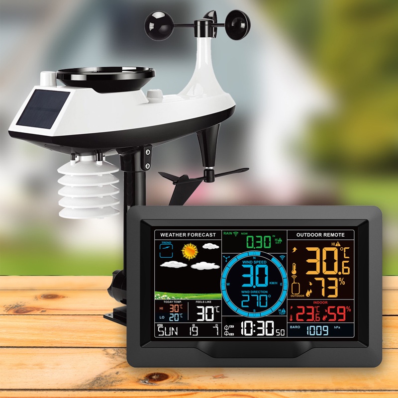 Professional Wireless Weather Station Weather Forecast Wind Speed Barometric Weather Station Clock R
