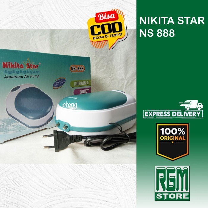 NIKITA S NS 888 NS888 AERATOR 2 LUBANG AIRPUMP AQUARIUM