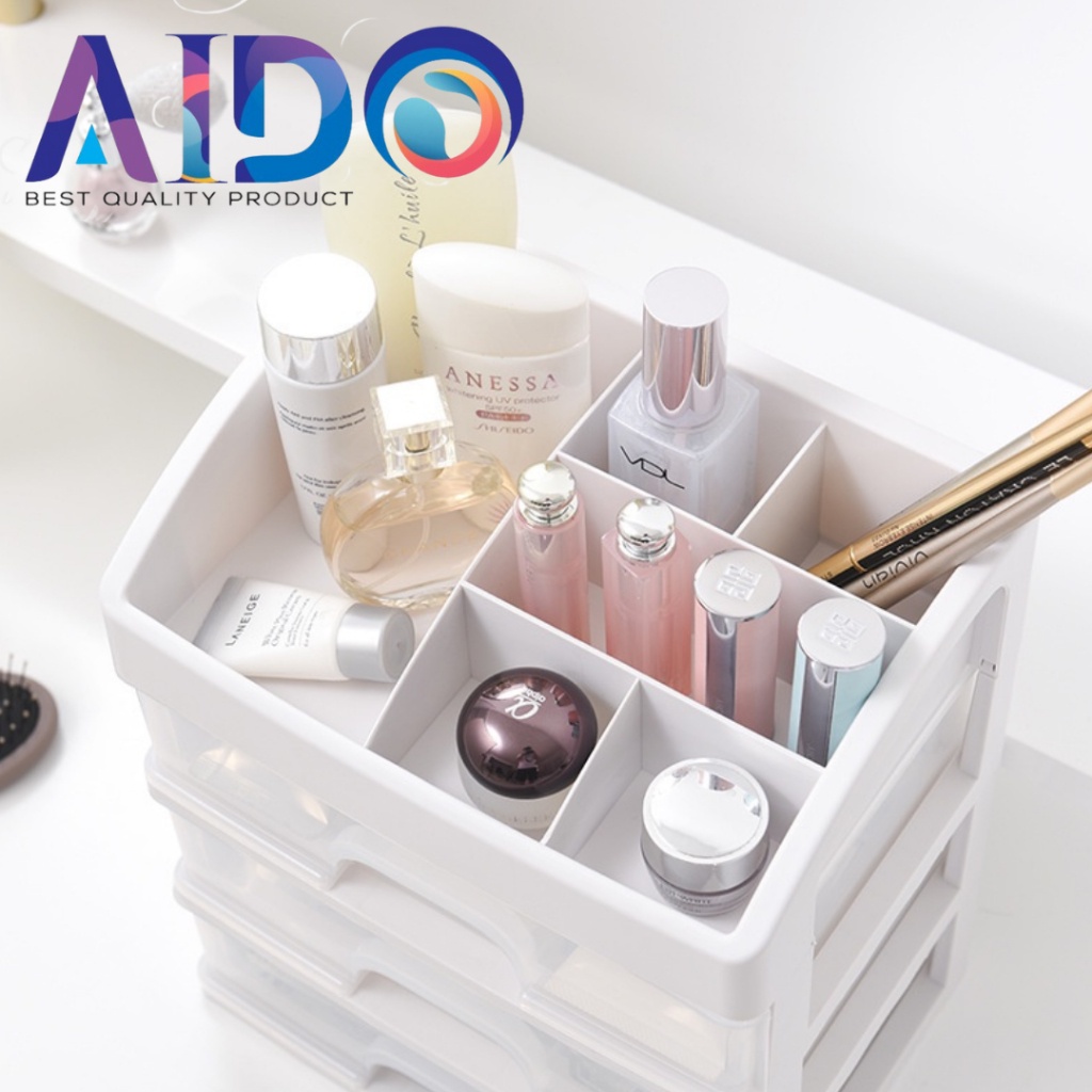 Discount Rak Kosmetik Multifungsi 3 Laci Susun Jumbo Kosmetik/Kotak Kosmetik/Makeup Storage