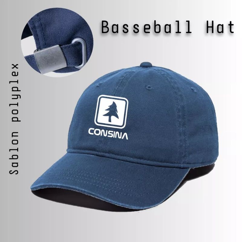 TOPI BASEBALL CAPS TOPI CASUAL CAPS PREMIUM PRIA WANITA LOGO CONSINA