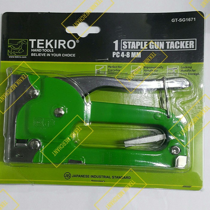 

Termurah Tekiro Staple Gun Tacker 4-8Mm Staples Tembak Gun Taker Stapler Tembak