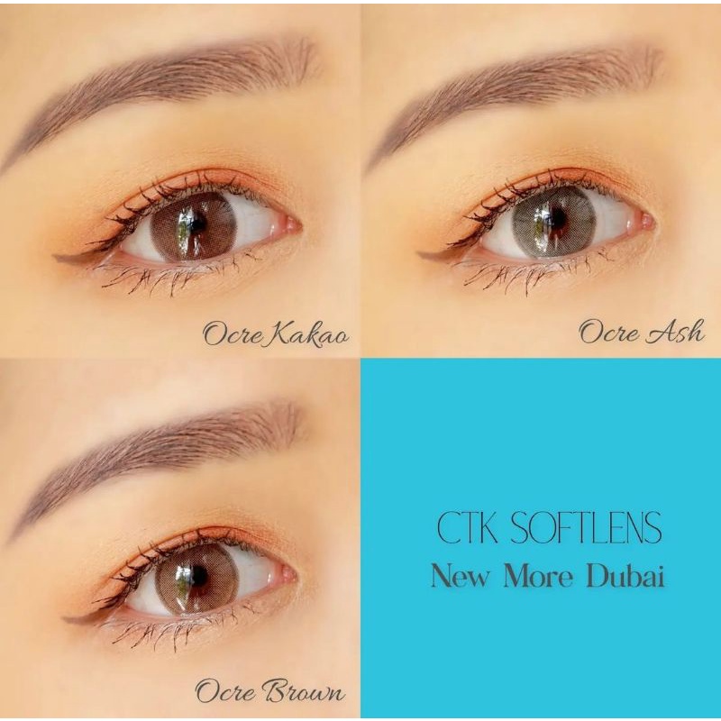 SOFTLENS NEW MORE DUBAI OCRE BROWN / OCRE KAKAO / OCRE ASH GREY ( NORMAL & MINUS )