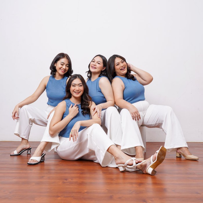 Big Size Jumbo High Waist Cullotes Pants Celana Panjang Wanita Scuba