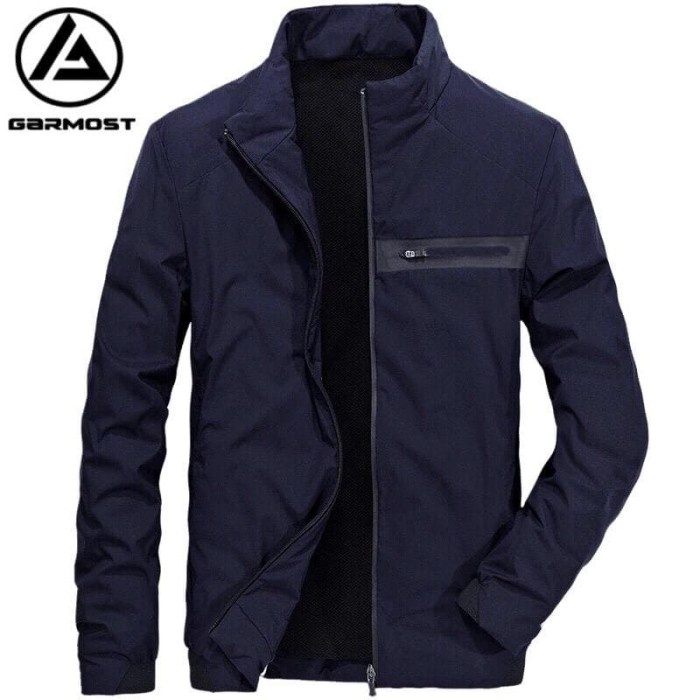 JAKET PRIA HIGH COLLAR TASLAN WATERPROOF