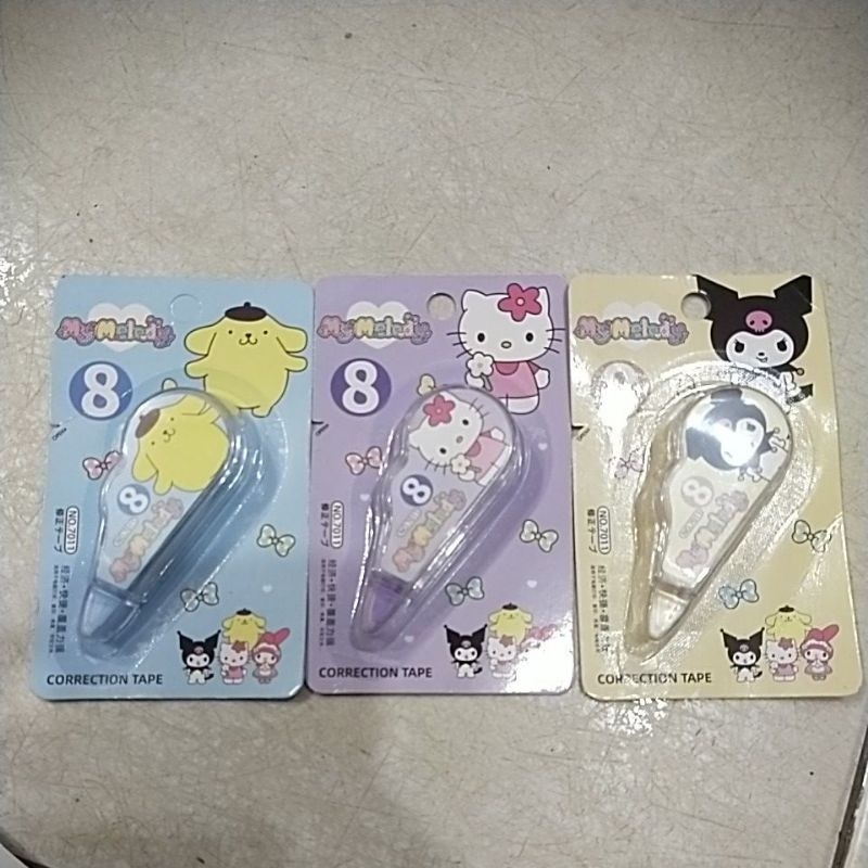 

(1pcs) Correction tape sanrio kuromi cinamon roll pompurion melody hellokity