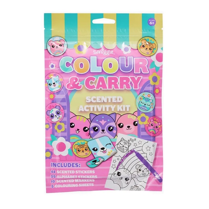 

Smiggle Mini Colour & Carry Scented Activity Kit Kode 1297
