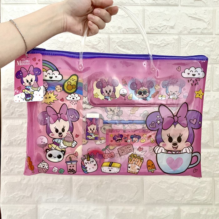 

Stationery Set w Bag Minnie Mouse Disney Original Kode 881