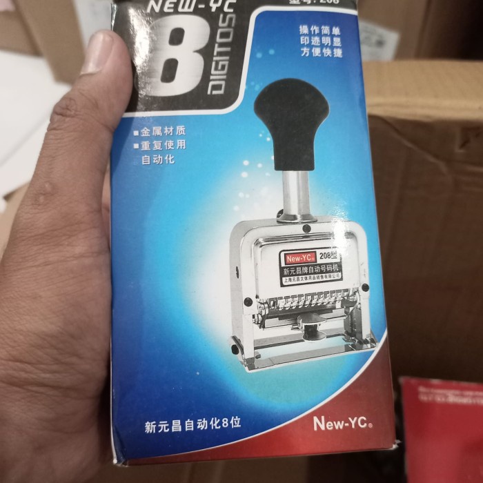 

NEW YC AUTOMATIC NUMBERING STAMPEL OTOMATIS 8 DIGIT 208 Kode 222