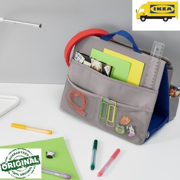 

Seri KEA Tas Perlengkapan Alat Tulis Pengatur MejaBelajar 32x26cm_Abu Kode 1095