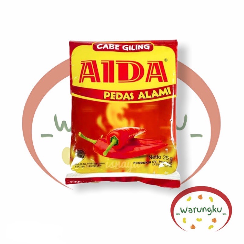 

HJE AIDA 25gr Cabe Giling Bubuk Pedas Alami