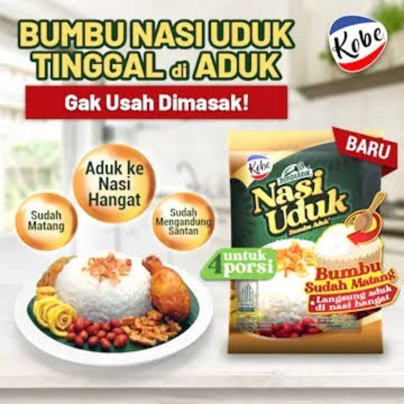 

HJE Kobe Bumbu Nasi Uduk/Nasi Kuning/Nasi Bebek/Nasi Rendang/Bumbu Aduk Instant Tinggal Diaduk Sudah