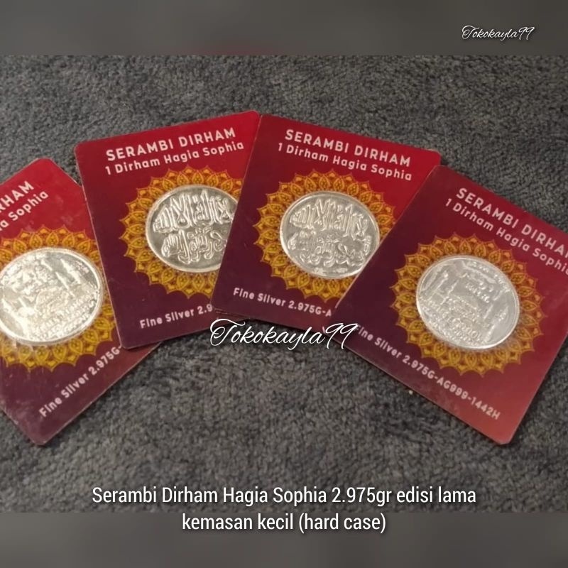 Dirham Serambi - Dirham Hagia & Sunnah - Silver / Perak 999 - 1 dirham 2.975g - 2 dirham 5.95gr