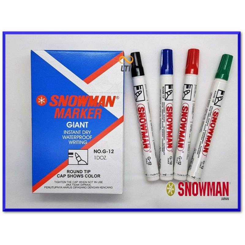 

Viral !!! Spidol Permanent G12 Snowman ( Harga Tertera 6 Pcs)