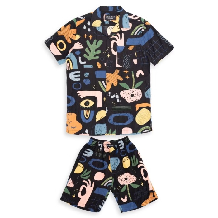 Best Seller Piyama Pria Dewasa Sleepwear Men Tie Dye Set Pria Baju Tidur Piyama