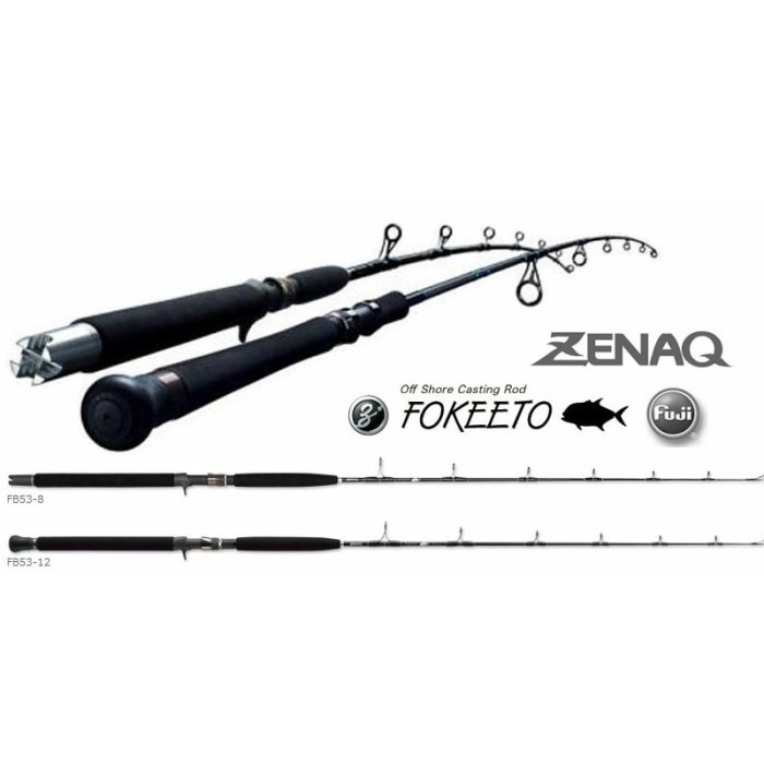 Berkualitas Zenaq Baitcasting Rod Fokeeto Fb53-12 Jigging