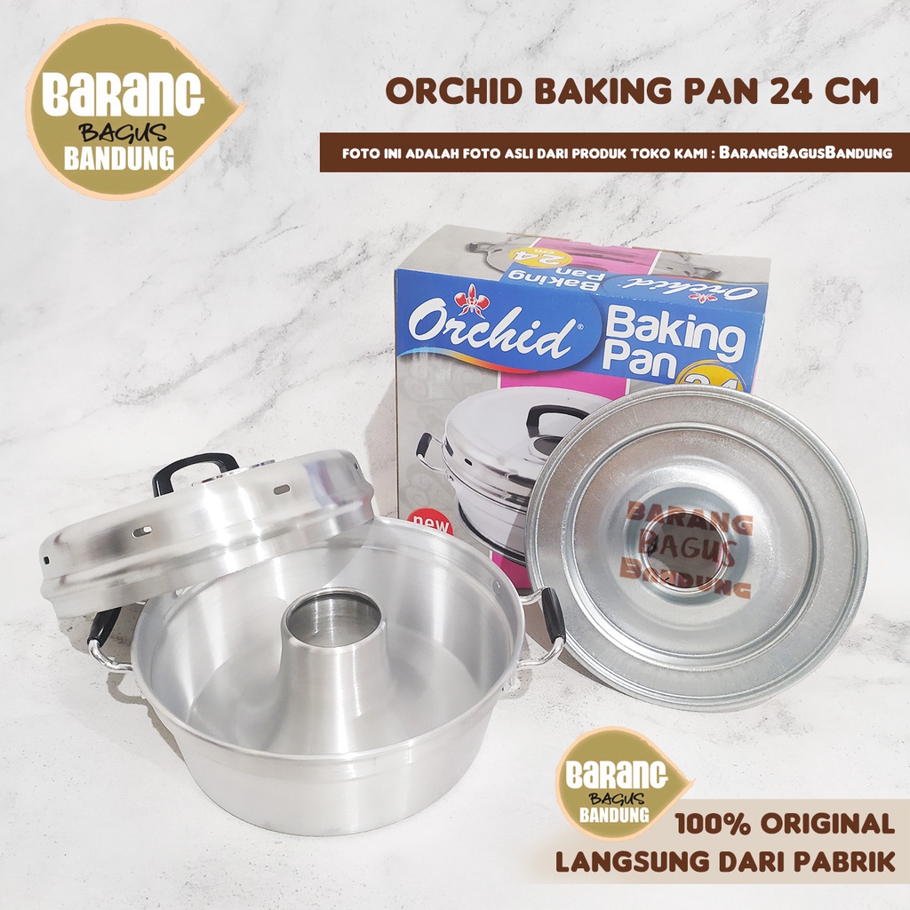 HJE [TERMURAH] Panci Orchid Pemanggang Cake/Bolu Kompor Ukuran 24 - Baking Pan Orchid 24, Panggangan